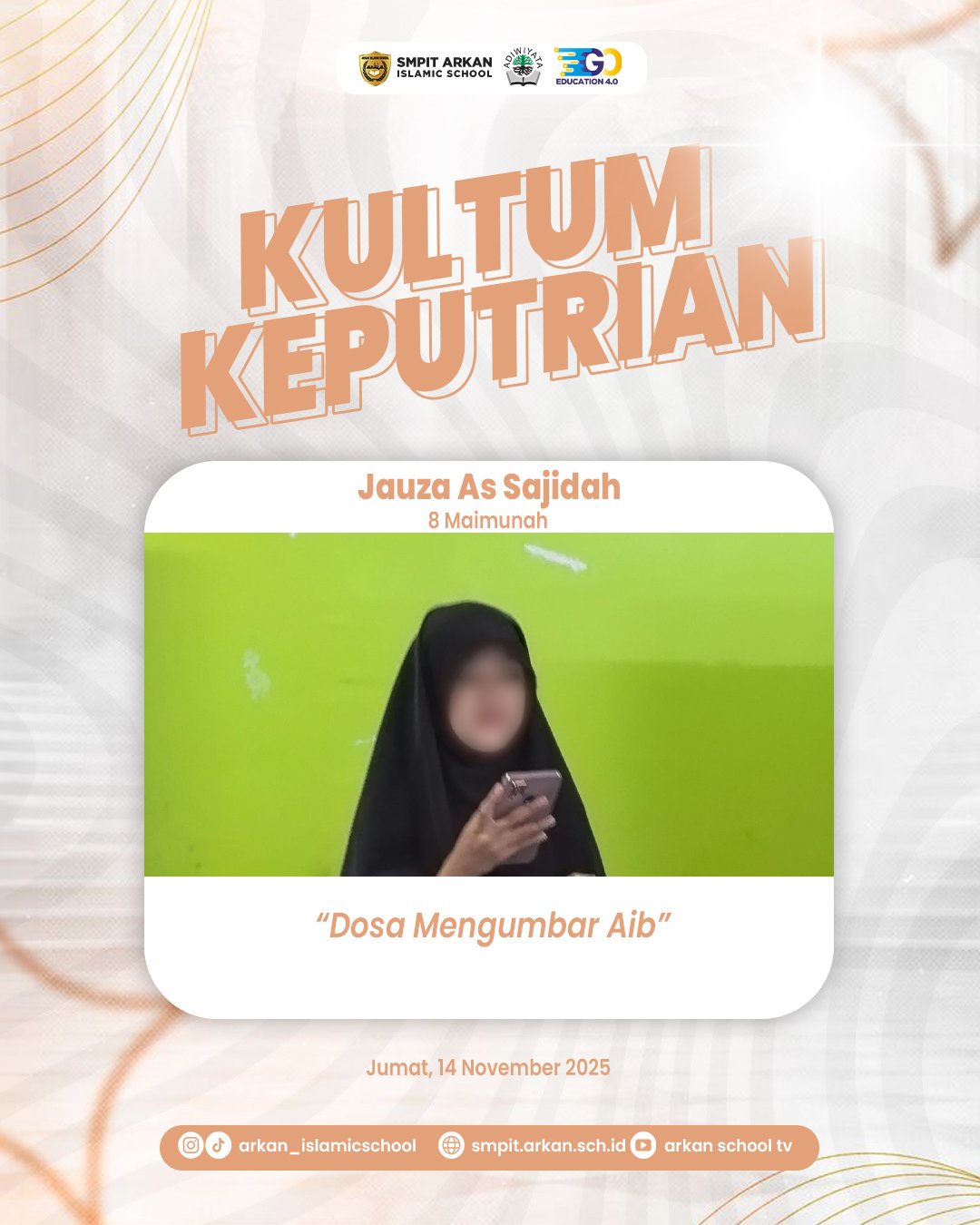 #SMPITArkanCendekia #ArkanCendekiaJourney #ArkanCendekiaVibes #WelcomeToArkan #ArkanCendekiaProud #IslamicSchool #SekolahIslamBekasi #CendekiaGeneration #FunWithArkan #ArkanStudents #sekolahsunnah #sekolahsunnahbekasi #BelajarMenyenangkan #ProudToBeArkan #ArkanInAction #ArkanCendekiaFamily #GrowingWithArkan
